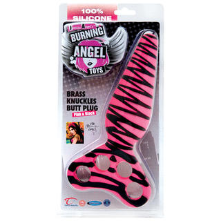 Joanna Angel Brass Knuckles Butt Plug, Pink & Black