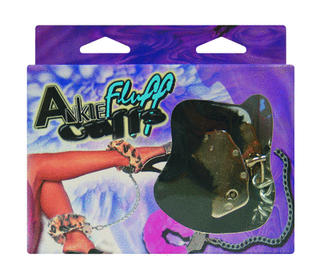 Ankle Fluff Cuffs with Keys Black